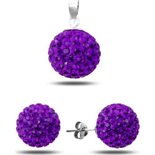 Silverlina Silver Zircon Stone Top Set