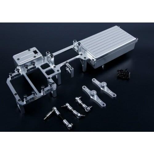 CNC Metal Battery Steering Equipment Warehouse for 1/5 Rovan Lt Losi 5ive-t Kingmotor X2 Rc Car Parts