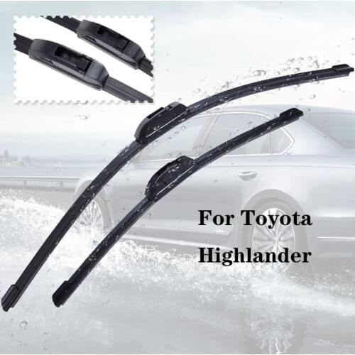 Wiper blades For Toyota Highlander from 2000 2001 2002 2003 2004 2005 2006 2007 2008 to 2016 Clean car windshield