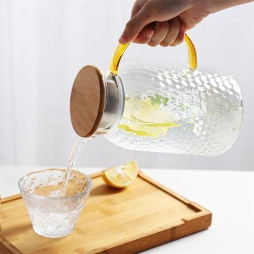 Oneisall water pitcher Glass Water Pot 1500Ml Heat Resistant Water Jug and glass set Square Kettle Boiling For Tea Home chaleira
