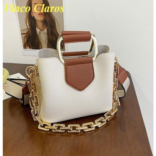 Metal Handle Handbag Designer High Quality Chain Shoulder Bags Cross Body Women Luxury Brand Small Tote Sac A Main Bolsa PU