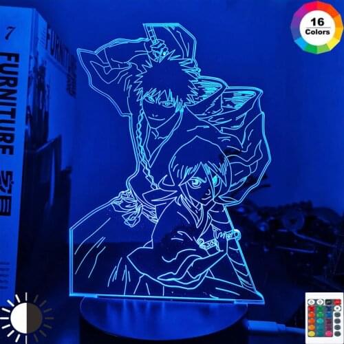 3d Light Anime Bleach for Home Decoration Nightlight Cool Birthday Gift Acrylic Led Night Lamp Bleach Drop Shipping