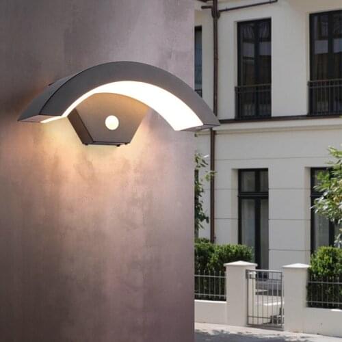 18/24W PIR Motion Sensor LED Wall Lamps Outdoor Garden Wall Light Aluminum Front Door Balcony Corridor Porch Light