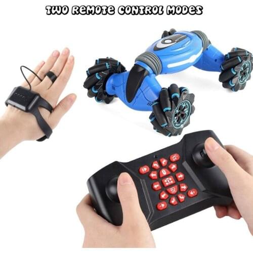 Remote Control Stunt Car Gesture Induction Twisting Off-Road Vehicle Light Music Drift Dancing Side Driving RC Toy Gift For Kids