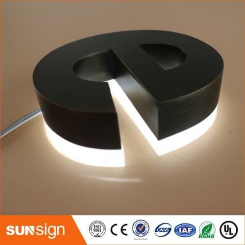 Waterproof LED Brushed Acrylic material led backlit letter sign