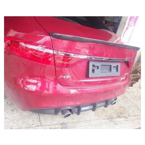 Carbon Fiber Car Rear Wing Trunk Lip Spoilers For Jaguar XF X260 Spoiler 2016 2017 2018 2019