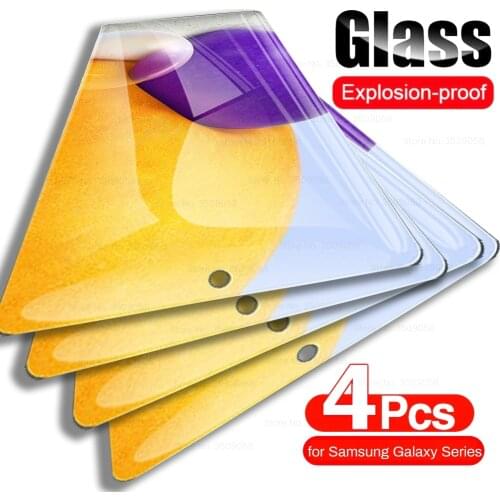 4PCS Full Cover Tempered Protective Glass for Samsung Galaxy A 02 02S 12 32 42 52 72 A12 A52 A32 5G Screen Protectors Film Cover