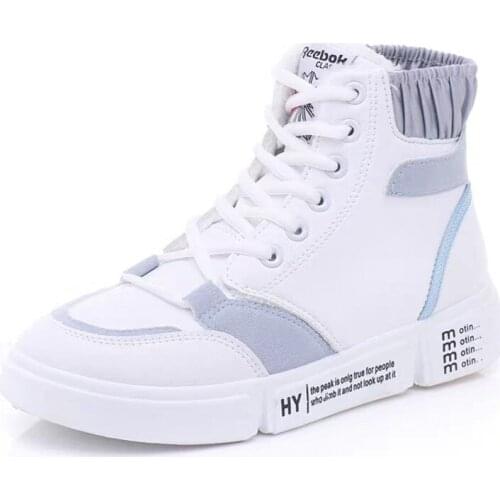 Womens shoes autumn and winter new fashion wild net red leisure sports small white high-top shoes tide shoes plus velvet cotton