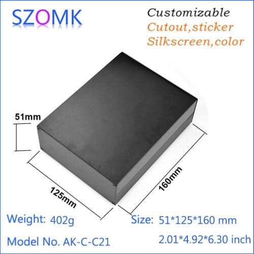 10 pcs, 51*125*160mm split type aluminum chassis case top sales aluminum project box pcb enclosure for electronic project