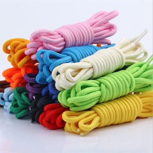 2PCS Hot Round Shoelaces Top Quality Polyester Classic Shoe laces Do not fade Outdoor Leisure Sneakers Shoe lace Unisex