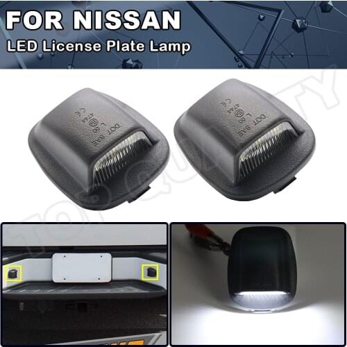 2Pcs LED License Number Plate Light Lamps White Light For Nissan Xterra Frontier 1998 1999 2000 2001 2002 2003 2004 265109Z400