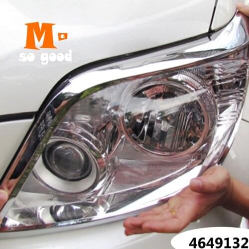 2010 2011 2012 2013 for Toyota Prado 150 Car Headlamps Cover Cover Trim ABS Chrome Auto Exterior Accessories Sticker Shell