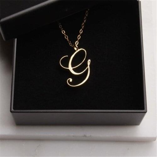 2019 Europe/US Fashion English Letter Pendant Lovely Letter G Text Necklace Gift For Mom/Girlfriend Party Jewelry