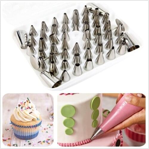 52pcs/set Icing Nozzles Pastry Tips Set Cake Decorating Tools Sugarcraf Cake Decorating Supplies Tool Set Icing Tips Cake Tools