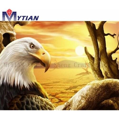 5d Full Drill Square Round Diamond Painting Cross Stitch Diamond Embroidery Sunrise Eagle Diamond Pictures Needlework Home Decor