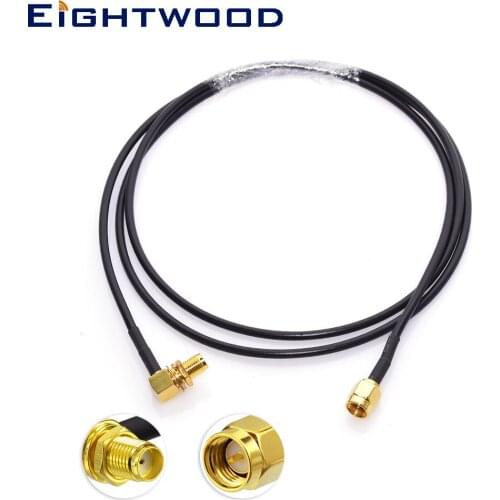 Eightwood Conversion DAB/DAB+ Car Radio Aerial Antenna SMA Cable Adapter SMA Jack Female to SMA Plug Male for Clarion DAB302E