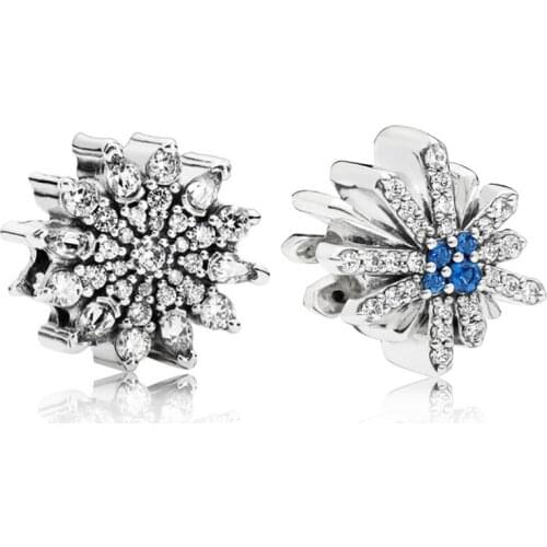 Baofu 925 Sterling Silver Beaded Shining Bright Snowflake Firework Beaded Suitable For Original Ladies Bracelet DIY High Jewelry