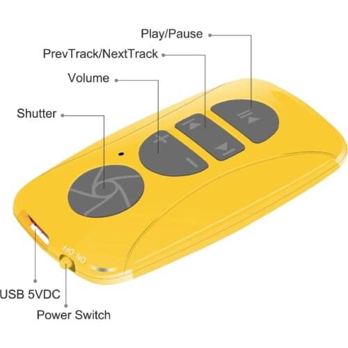 Bluetooth Multimedia Remote for iphone and android phones samsung galaxy s5 s6 in 3D VR Glasses