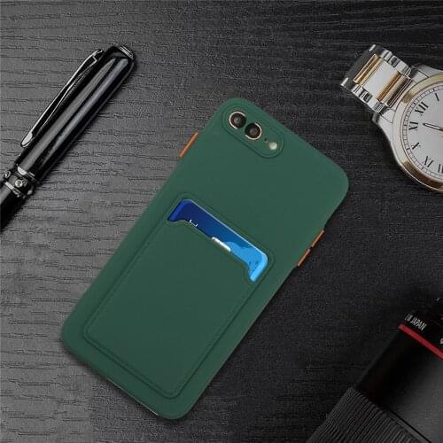 For iPhone 8 Plus 7 7G 8 G 7plus 8plus 7+ Case Silicone Liquid Soft TPU Card Slot Case For iPhone 7 8 iPhone7 Back Phone Cover