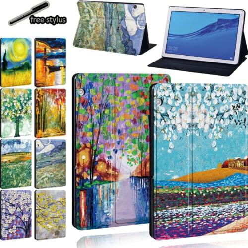 Tablet Case for Huawei MediaPad M5 Lite 10.1/M5 10.8/MediaPad T5 10 10.1/T3 8.0/T3 10 9.6 Inch Shockproof Protection Case+Stylus