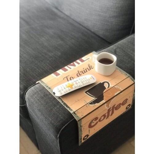 New Modern Printed Wooden Seat/armrest Edge Tray coffe table table basse