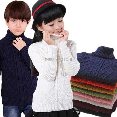 School Boys Girls Winter Sweater Kids Warm Christmas Sweaters Children Knitted Pullover Outerwear O neck Sweater Cardigan
