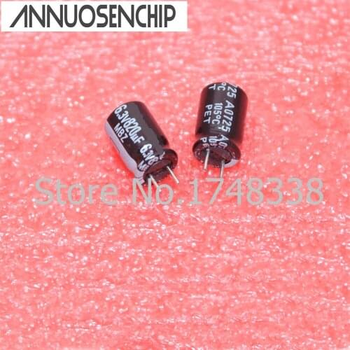 Electrolytic Capacitor 6.3V 820UF 8 * 12mm electrolytic 820uf 6.3v 105C Fixed Capacitor 100pcs/pack