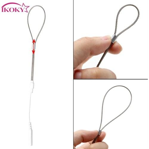 IKOKY Electric Shock Electric Penis Massager Wire Loop Penis Stimulator Delayed Ejaculation Sex Toys for Men Cock Rings