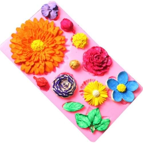 Cake Decorating Tools Wedding Fondant Decoration Silicone rose Flower silicone mold for soap Fondant cake moulds