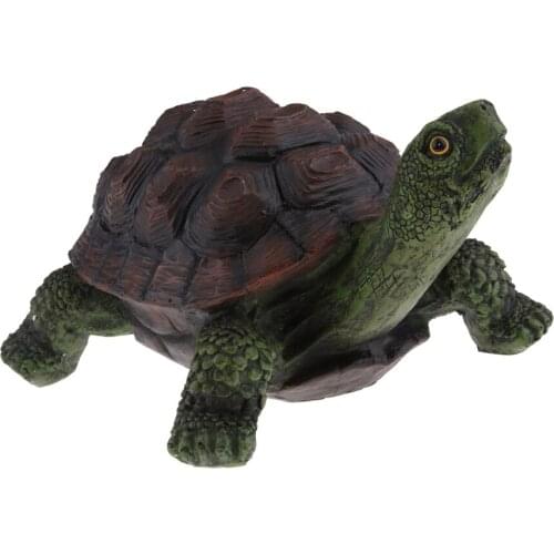 Resin Craft Realistic Turtle Statue Creative Pond Ornament Home Art Decor