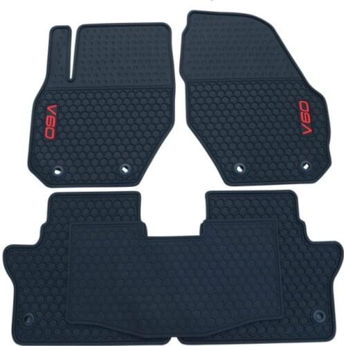 Custom No Odor Carpets Waterproof Rubber Car Floor Mats for For Volvo V40 V60 S60 XC90 5/7 Seats