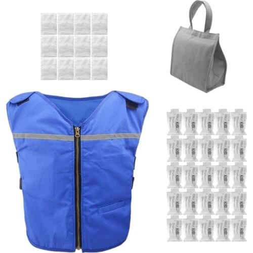 Summer Cooling Vest With Ice Packs Outdoor Sports Cool Ice Shirt High Temperature Protective Ice Vest Outdoor Accessories