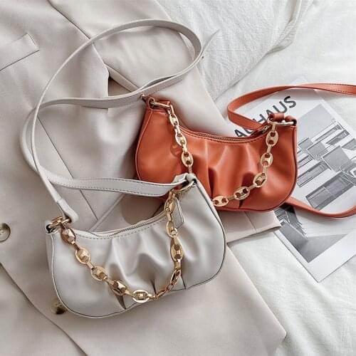 Small PU Leather Cloud Bag For Women 2020 Chain Shoulder Messenger Crossbody Bags Lady Simple Travel Handbags #23