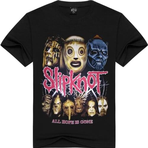 Men/Women Slipknot t shirt heavy metal tshirts Summer Tops Tees all hope is gone T-shirt Men Rock band t-shirts Plus Size
