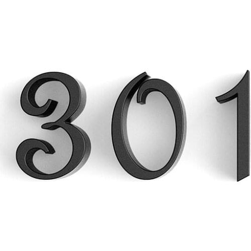 3D 7CM Self Adhesive Door Number Sign House Number Digit Apartment Hotel Office Door Address Street Stickers Plate Sign