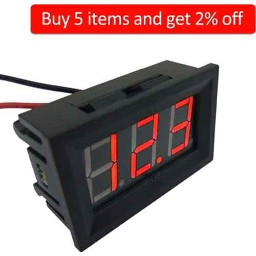NEW Mini Voltmeter Tester Digital Voltage LED Display Gauge Meter Voltage Test Battery DC 2.4V-30V 2 Wires for Motorcycle Car