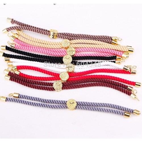 Wholesale 10PCS Multi-color Cotton Rope Chain Bracelet Adjustable Chain Bracelets DIY Women Jewelry