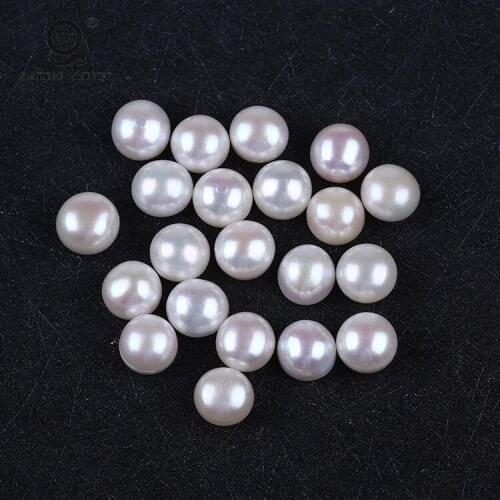 Wholesale Big Size Half Drilled Button Shape Freshwater Pearls Beads Sale