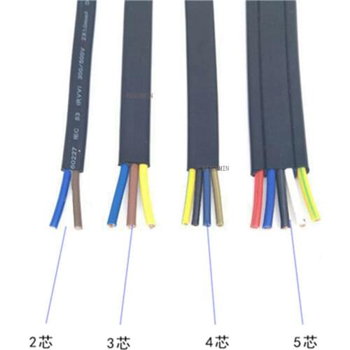 Wire flat cable 2 core 3 core 4 core 5 core 0.5mm 0.75mm 1mm 1.5mm 2.5mm