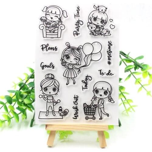 Party Time Transparent Clear Silicone Stamps for DIY Scrapbooking/Card Making/Kids Crafts Fun Decoration Supplies 325