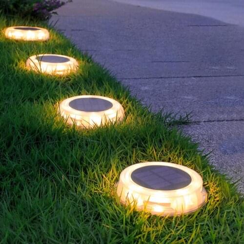 LED Solar Lawn Lamp Outdoor Gardens Decorative Landscape Drum Waterproof Outdoor Smart Optical Control Light