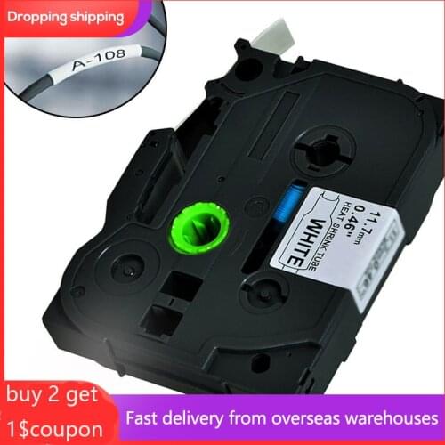 Labeling Machines Heat Shrinkable Tube11.7mm For Brother PT-E300VP PT-E550WVP Casing Marking Machine Heat Shrinkable Tube Printe