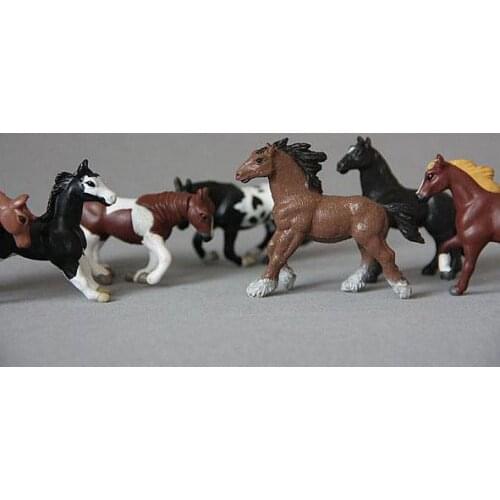 Solid pvc figure artificial animal model doll horses 20pcs/ set child gift toy