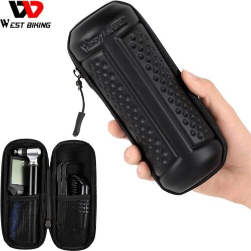 WEST BIKING Cycling Repair Tools Bags With 100PSI Pump Tire Patch Levers Waterproof Portable Bicycle MTB Bag Bike Accessories