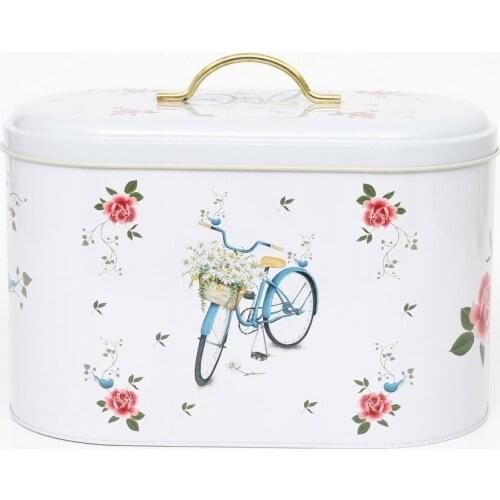 Bread Storage Box Food Container Kitchen Organizer Practical Metal Fruit Snack Box For Home Cuisine Decor Design 17,8x33,8x20 Cm