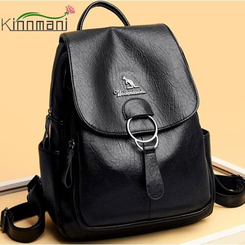 Women Backpack Female Leather Bagpack Ladies Sac A Dos School Bags For Girls Large Capacity Travel Back Pack Rucksacks Mochila