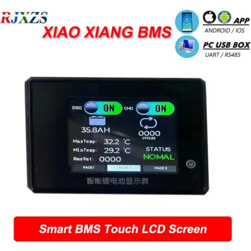 Smart BMS XiaoXiang BMS LCD Screen for Lithium Ion Bluetooth Android Bluetooth APP UART External PC Monitor