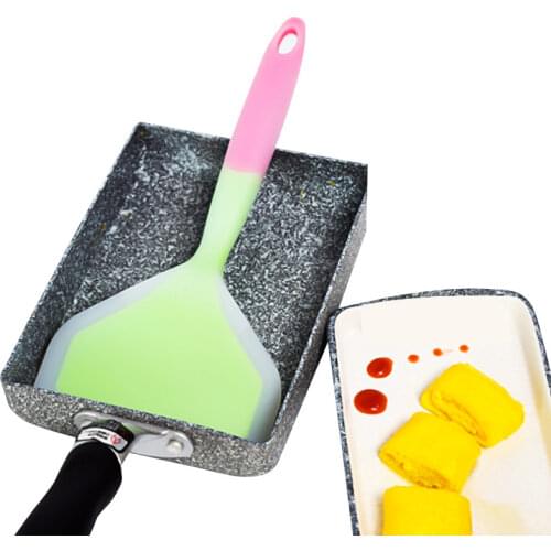 Silicone Non-stick Wide Spatula for Omelette Pancakes and Tamagoyaki Meat Turning kitchen utensils