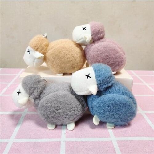 10cm cartoon little sheep pendant plush doll doll little lamb mini toy backpack decoration keychain pendant gift female