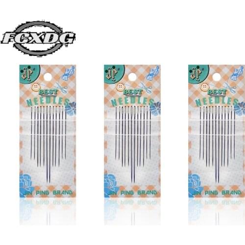 12pcs Household Handmade DIY Sewing Supplies Hand Sewing Needles Set Self Threading Needles Sewing Pins Embroider Needle Crochet